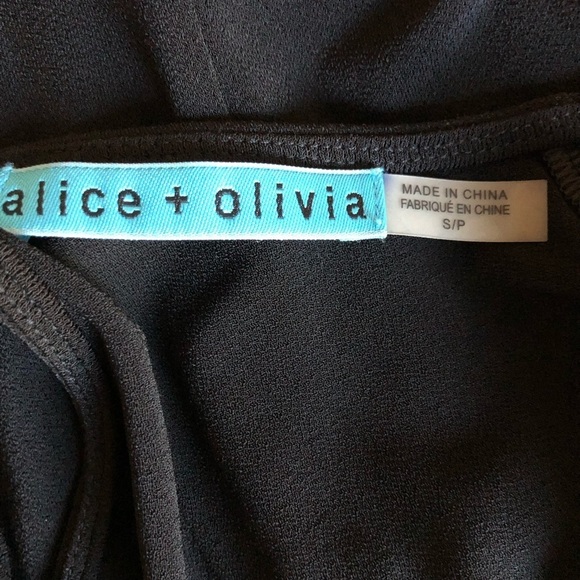 Alice & Olivia Keyhole Back Body Con Top Black Small - Picture 5 of 7